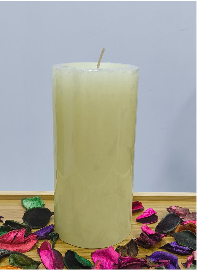 Generic - Ivory Pillar Candle - 3x6 Inch Unscented Wax Candle for Home Décor & Events - Image 1