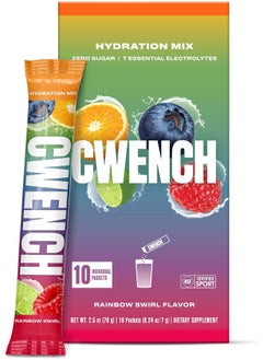 CWENCH HYDRATION Cwench Hydration Electrolyte Mix + BCAA - Rainbow Swirl 7g x 10 Count  - Image 1