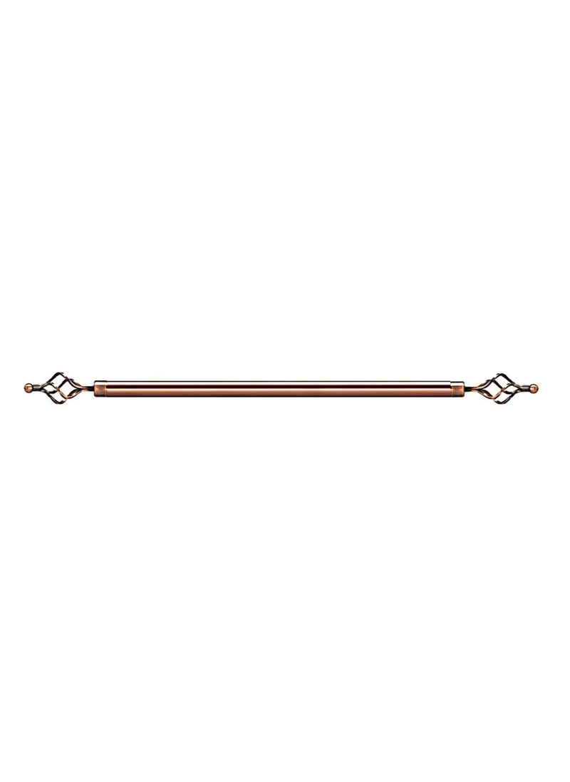 DubaiGallery Curtain Rod Single Curtain Drape Set/Scarlet Curtain Pipe Set 1.5 M Length/Single Layer Curtain Hanging/Ball Decor Crown Fits - Adjustable Decorative Nickel Single Curtain Rod Set  - Image 1