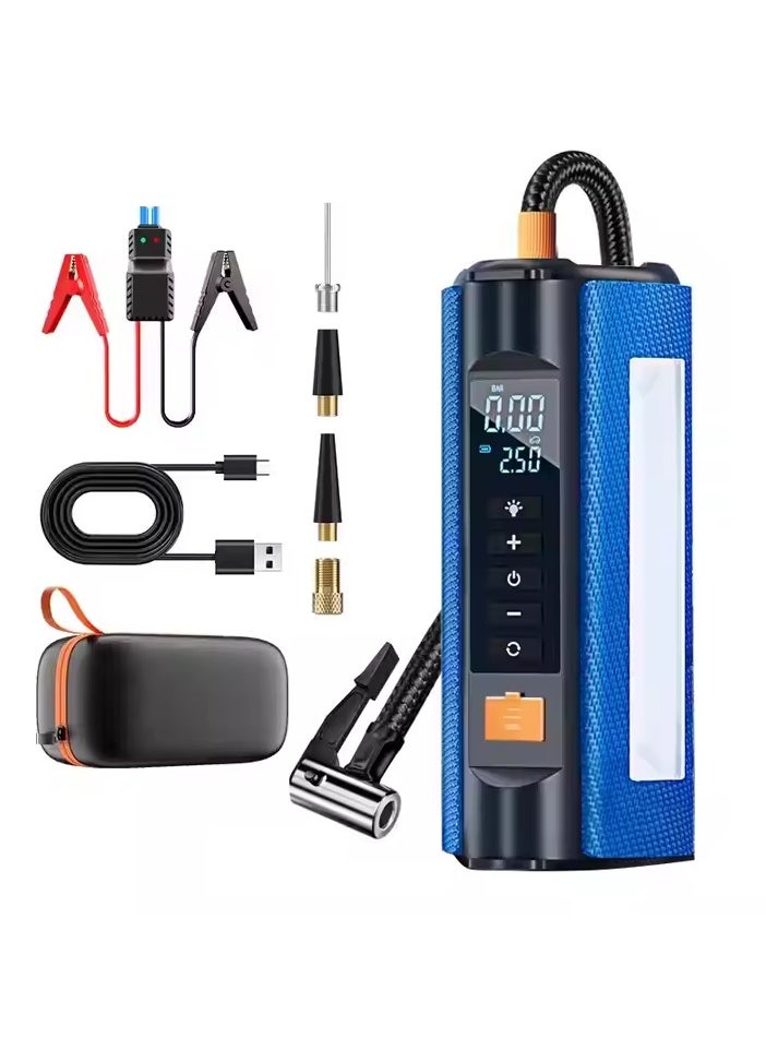 BlueFire 2000A Peak Car Jump Starter with 150PSI Air Compressor – 12V Portable Battery Booster for Cars, Trucks & Motorcycles | 10000mAh Power Bank, LED Flashlight, Smart Clamps, 5 Lighting Modes, Digital Display, Emergency Tire Inflator  - Image 1