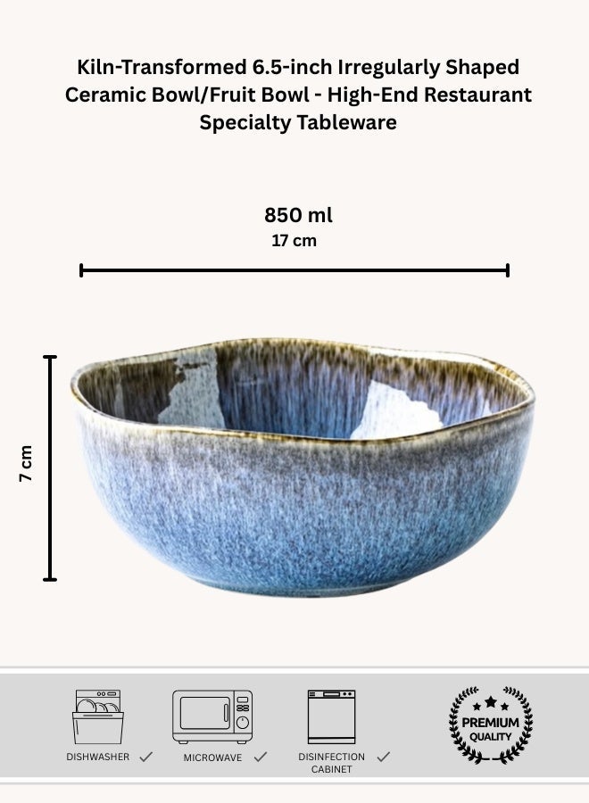 Premium Ceramic Soup Bowl - 28 oz Large Capacity, Azure Blue High Quality Soup Bowl For Home & Restaurants, Perfect for Soup, Ramen, Cereal, Salad, Pasta - Image 3