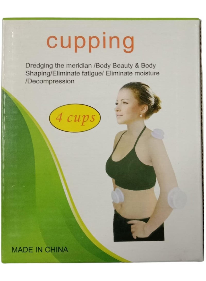 Generic 4-Piece Moisture Absorbing Anti-Cellulite Silicone Cupping Cup Set, Facial and Body Therapy and Massage Cupping Cup Set, 4 Sizes - Image 2