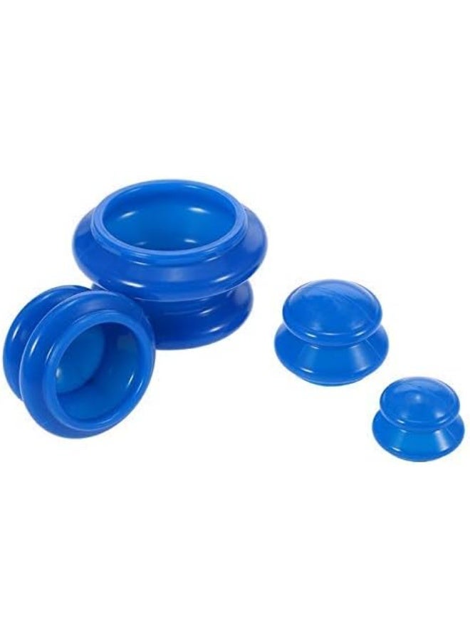 Generic 4-Piece Moisture Absorbing Anti-Cellulite Silicone Cupping Cup Set, Facial and Body Therapy and Massage Cupping Cup Set, 4 Sizes - Image 3