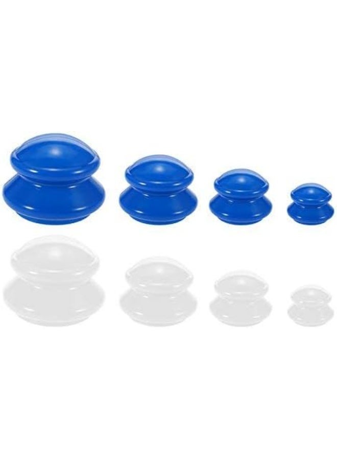 Generic 4-Piece Moisture Absorbing Anti-Cellulite Silicone Cupping Cup Set, Facial and Body Therapy and Massage Cupping Cup Set, 4 Sizes - Image 4