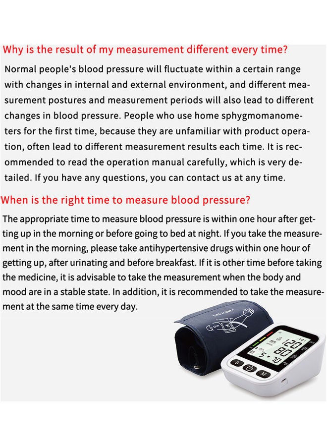 NIBEMINENT Portable Arm Electronic Blood Pressure Monitor With Automatic Digital LCD Display - Image 5