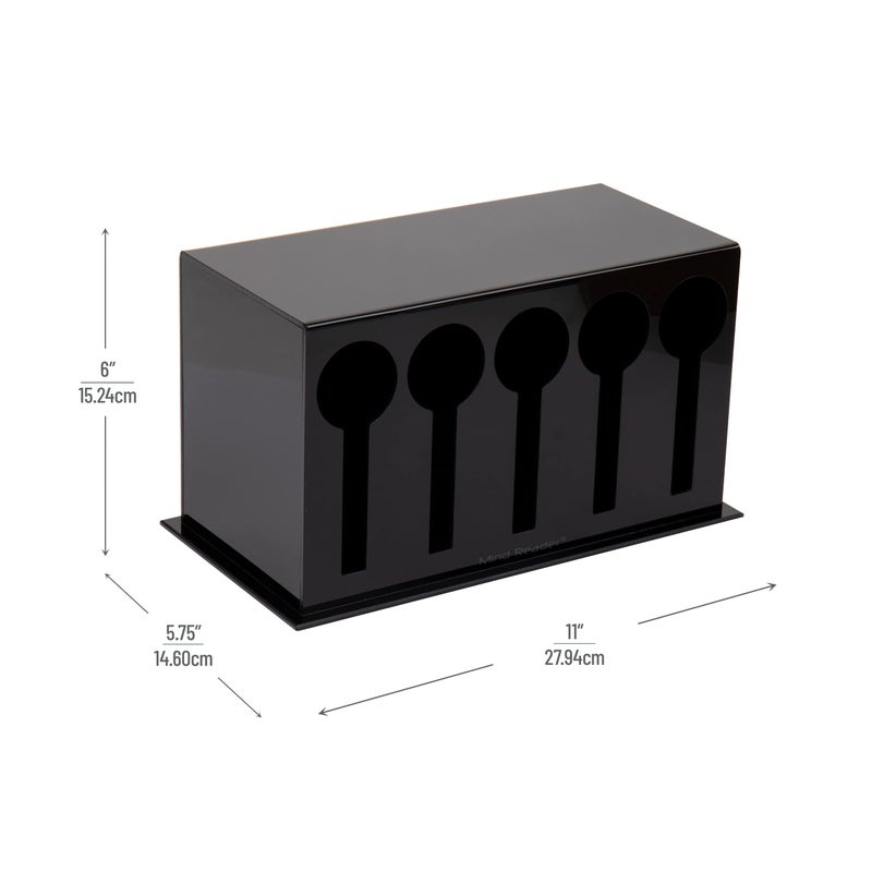 مايند ريدر موزع أواني مايند ريدر، منظم أدوات فضية، شوكة وملعقة بلاستيكية، مطبخ، 11 بوصة طول × 5.75 بوصة عرض × 6 بوصة ارتفاع، أسود - Image 3