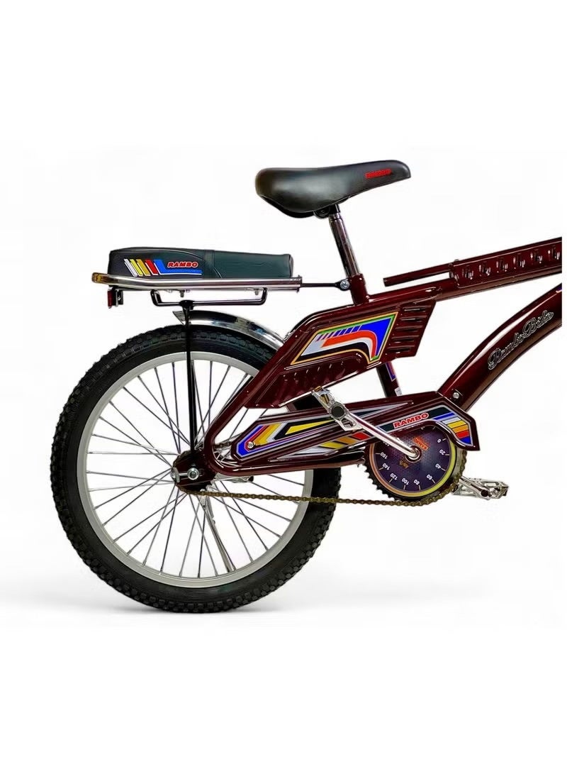 رامبو دراجة أطفال رامبو فري ستايل بمقعدين – مقاس 20 بوصة | تصميم إندونيسي | مقعد قابل للتعديل | إطارات هوائية | فرامل أمامية وخلفية | مناسبة لعمر 8 سنوات فأكثر - Image 5