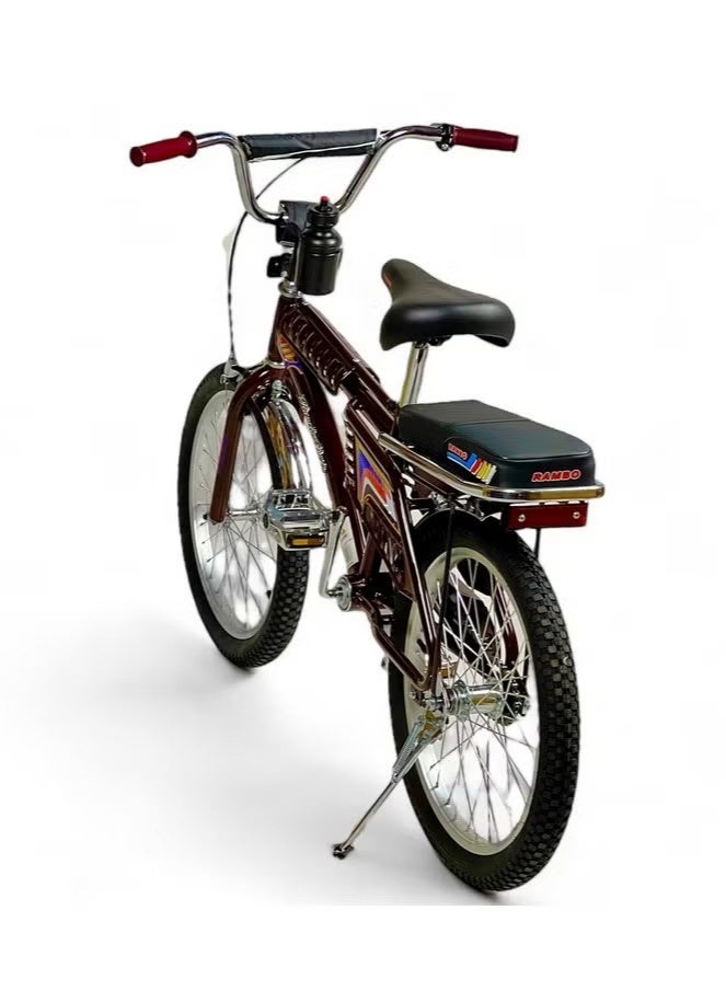 رامبو دراجة أطفال رامبو فري ستايل بمقعدين – مقاس 20 بوصة | تصميم إندونيسي | مقعد قابل للتعديل | إطارات هوائية | فرامل أمامية وخلفية | مناسبة لعمر 8 سنوات فأكثر - Image 4