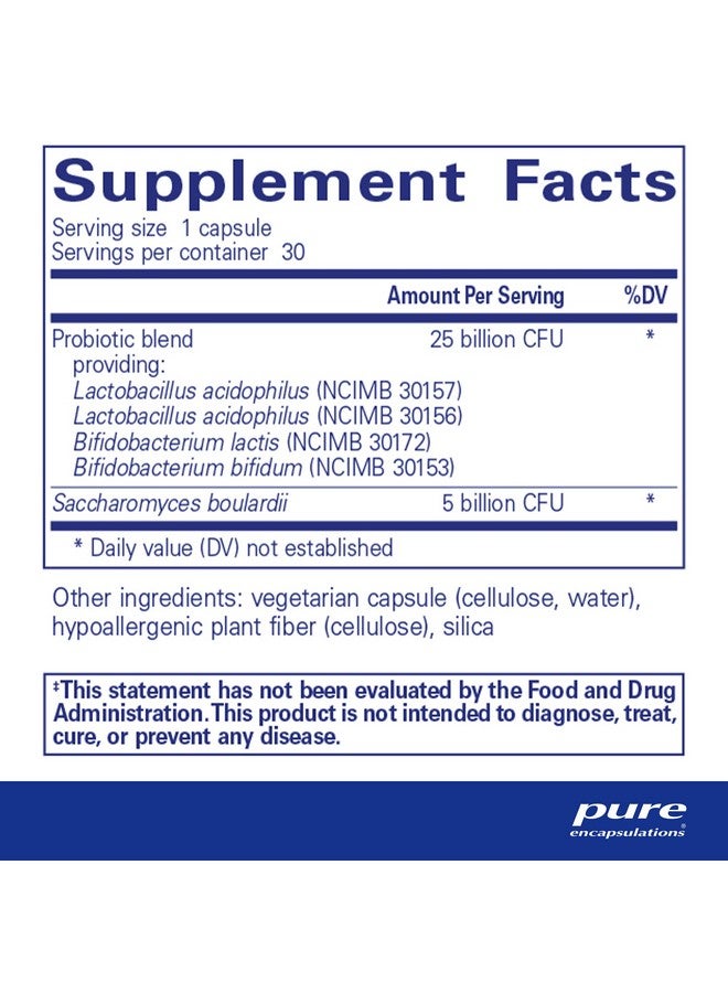 Pure Encapsulations PureBi•Ome Intensive | Hypoallergenic Multi-Strain Probiotic Blend to Support Healthy Intestinal Microflora Balance | 30 Capsules - Image 2