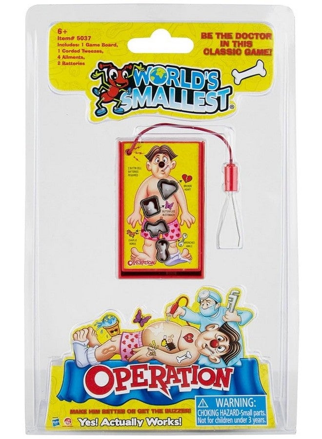 Worlds Smallest World’S Smallest Operation Board Game, 1 Pack, 1 Player, Operation Electronic Board Game Small Version, Family Games For Kids, Board Games For 1+ Player, Funny Games For Kids 8+, Kids Gifts