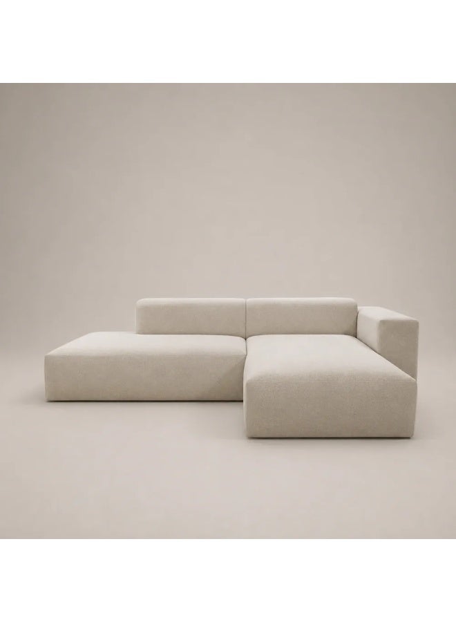 الحياة البحرية أريكة مقطعية (L-Shape) باللون البيج مع كرسي استرخاء (Chaise Lounge) جهة اليمين لغرفة المعيشة - 300 × 100 × 70 سم - Image 5