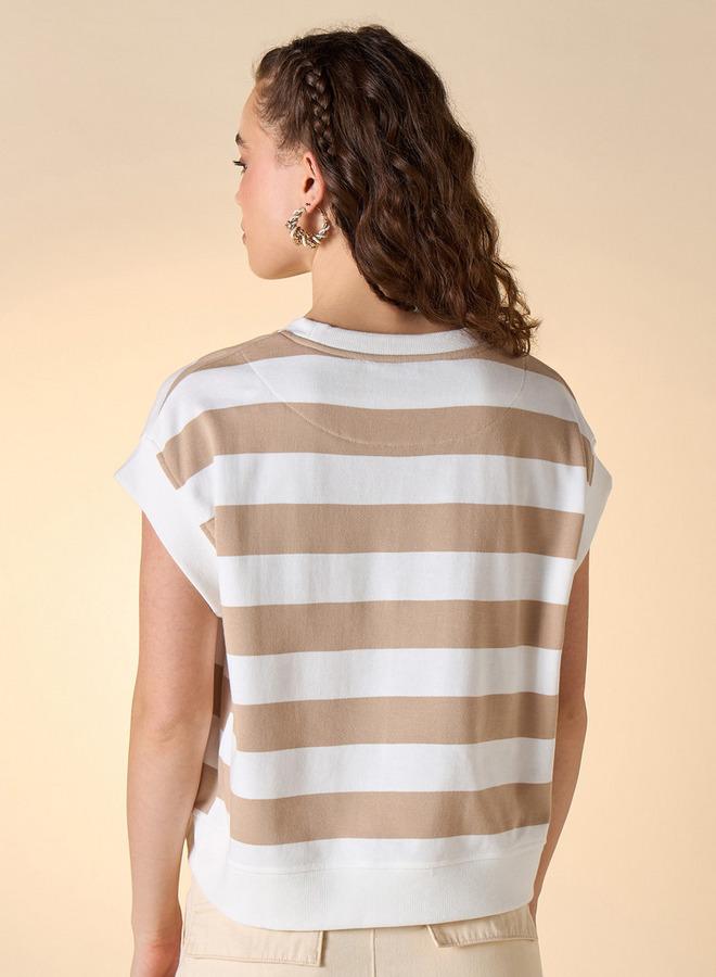 لي كوبر تي شيرت لي كوبر بأكمام ممتدة مخطط - Image 3