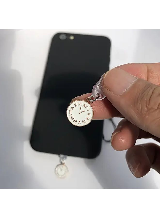 Elegant Phone Dust Cover For Type C Port Multi Functional Phone Decor Aluminum Alloy Protects Charging Port With Lobster Claw Ribbon For Hanging Ideal For Phone Accessory Durable Phone Cover - Image 5