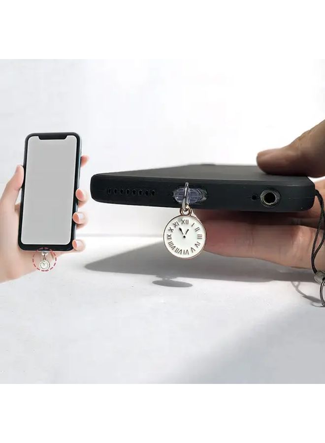 Elegant Phone Dust Cover For Type C Port Multi Functional Phone Decor Aluminum Alloy Protects Charging Port With Lobster Claw Ribbon For Hanging Ideal For Phone Accessory Durable Phone Cover - Image 1