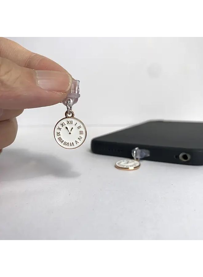 Elegant Phone Dust Cover For Type C Port Multi Functional Phone Decor Aluminum Alloy Protects Charging Port With Lobster Claw Ribbon For Hanging Ideal For Phone Accessory Durable Phone Cover - Image 3