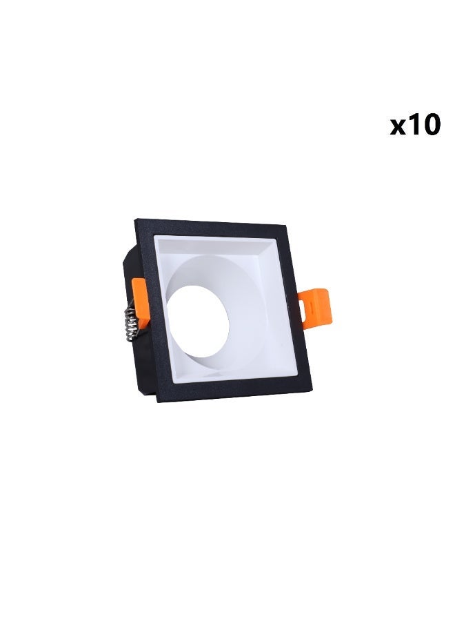 Jana Light Empty fixed spotlight, 1 eye, square plastic, black and white, Jana Light LT-231 quantity10 - Image 1