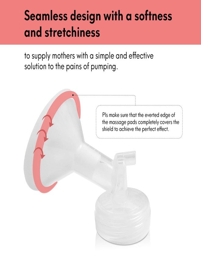 Durceler 17mm Flange Insert/Massage Pad Compatible with Spectra S1 S2 Breast Pump 24mm Shields, Two-in-One Silicone Petal Cushion to Reduce Nipple Tunnel Down to Comfortable Size, Spectra Pump Parts - Image 3