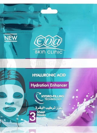 Eva Skin Clinic Hyaluronic Acid Hydration Enhancer 3 sheet Mask 42 Ml - pzsku/ZFDDEC897D3A99CA959E0Z/45/_/1715853745/b3420d12-d880-4fae-9850-a7b89e2375b1