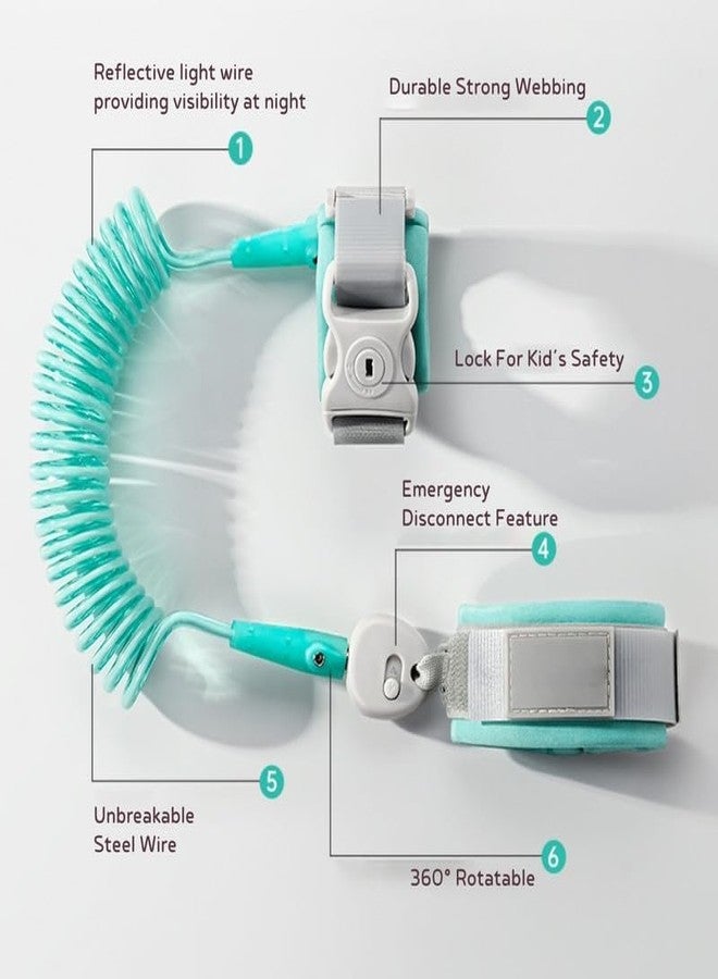 DRANZ Anti Lost Wrist Link for Kids with Lock & Key, Baby Safety Harness Band, Child Anti-Lost Wristband, Toddler Safety Strap, Extra Long Walking Hand Belt for Outdoor Travel Protection. - Image 2