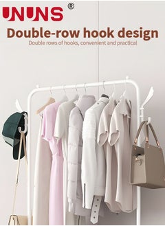 UNUNS 5-Tier Shoe Rack with Coat Rack Hall Tree Lightweight Metal Movable Shoe Rack Organizer Multifunctional Coat Rack Shoe Shelf for Apartment Bedroom Dorm and Entryway  - Image 3