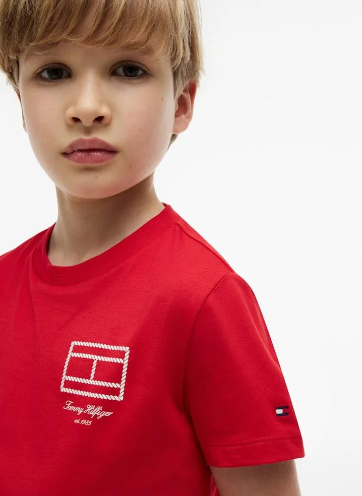 Tommy Hilfiger Outline Flag Logo Jersey T-Shirt