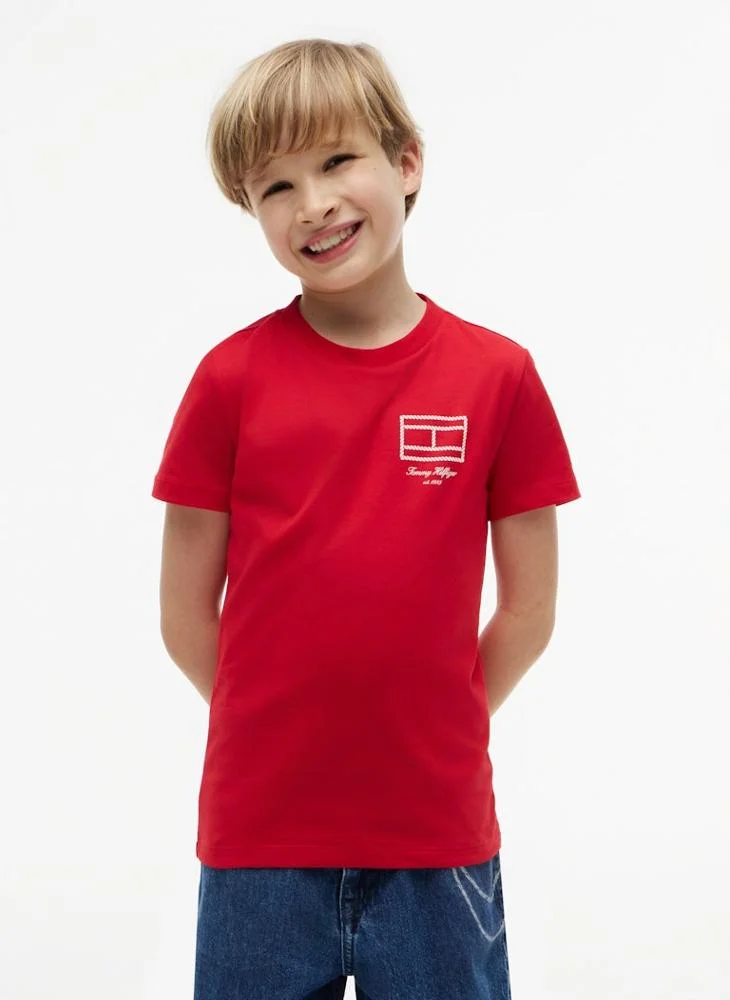 Tommy Hilfiger Outline Flag Logo Jersey T-Shirt