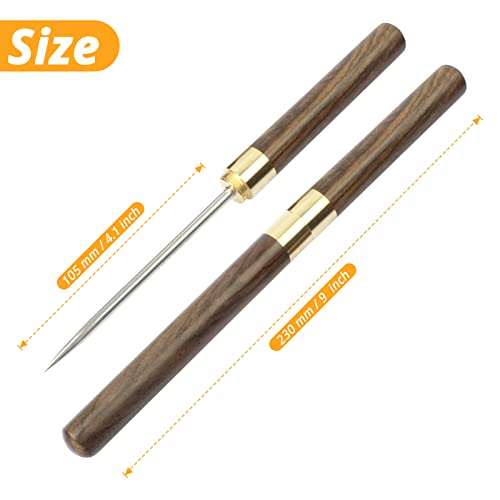 nutjam Stainless Steel Ice Pick, 9 inch Pick Tool with Safety Cover, Non-slip Wooden Handle Pick for Bars, Kitchen, Bartender Breaking Ice (M, Wood Color) - Image 2