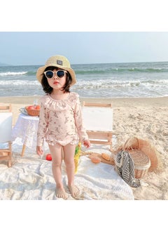 Cartoon printing girls swimwear baby girl summer backless one-piece swimsuit tide children go out beach clothes wholesale 8039 smash flowers