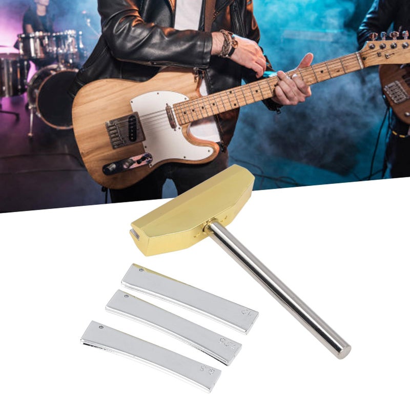Alloy Fret Press Caul With 3 Brass Radian Inserts For Electric Guitar Bass Luthiers - Image 3