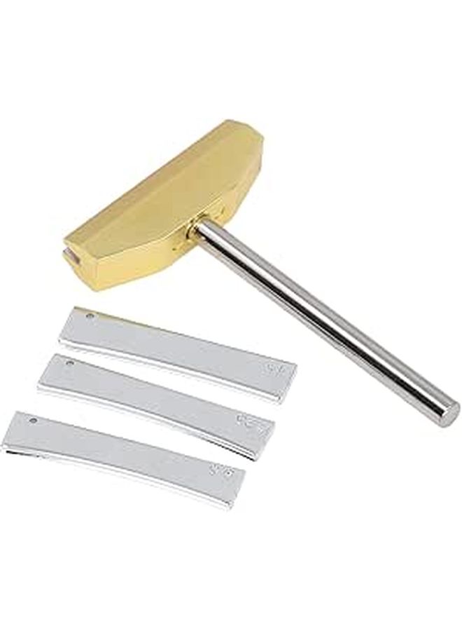 Alloy Fret Press Caul With 3 Brass Radian Inserts For Electric Guitar Bass Luthiers - Image 1
