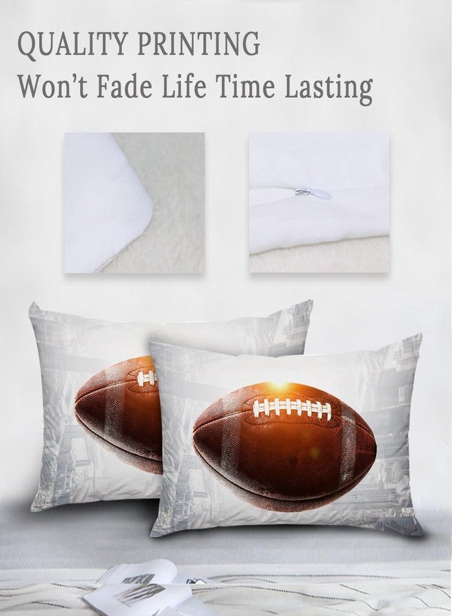 ARIGHTEX American Football Pillow Shams Sports Lover Pillowcase Kids Boys Teen Vintage Football Pillow Cases for Boys Room (Standard (20" x 26"),Set of 2) - Image 5