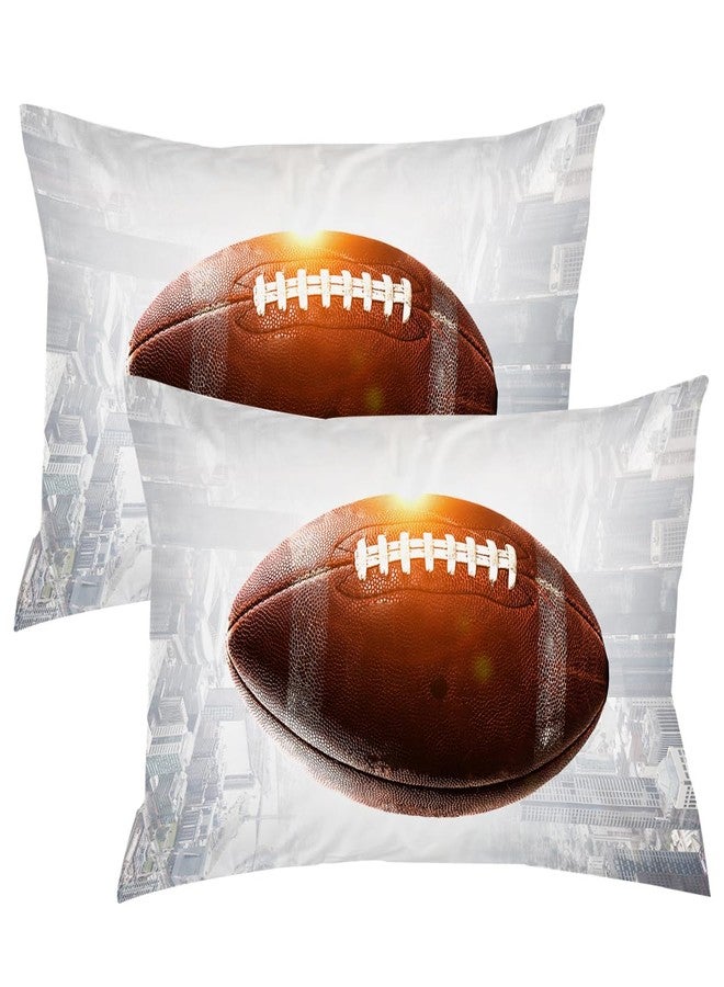ARIGHTEX American Football Pillow Shams Sports Lover Pillowcase Kids Boys Teen Vintage Football Pillow Cases for Boys Room (Standard (20" x 26"),Set of 2) - Image 1