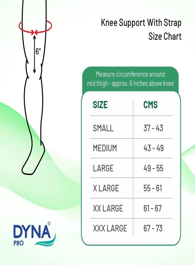Dyna Pro Knee Cap with Adjustable Compression Straps | Support for Pain Relief, Injury Recovery & Prevention | Ideal for Gym, Running, Sports & CrossFit | Meniscus Tear, ACL, PCL & Arthritis Support | Unisex | Size: Large (Pack of 2) - Image 2