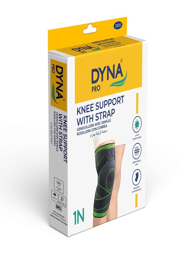 Dyna Pro Knee Cap with Adjustable Compression Straps | Support for Pain Relief, Injury Recovery & Prevention | Ideal for Gym, Running, Sports & CrossFit | Meniscus Tear, ACL, PCL & Arthritis Support | Unisex | Size: Large (Pack of 2) - Image 3