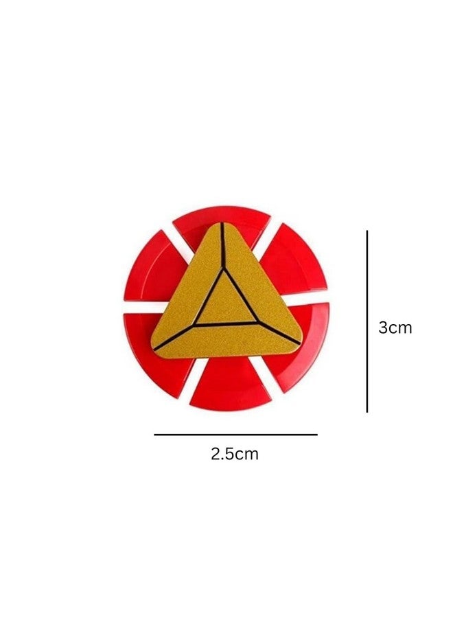 Premsons Premsons® Hand Spinner Desk Toy - High Speed Smooth Finger Spin Sensory Fidget Stress Relief Game Play for Kids & Adults - Birthday Party Gift - Metal - Red & Gold - Image 5