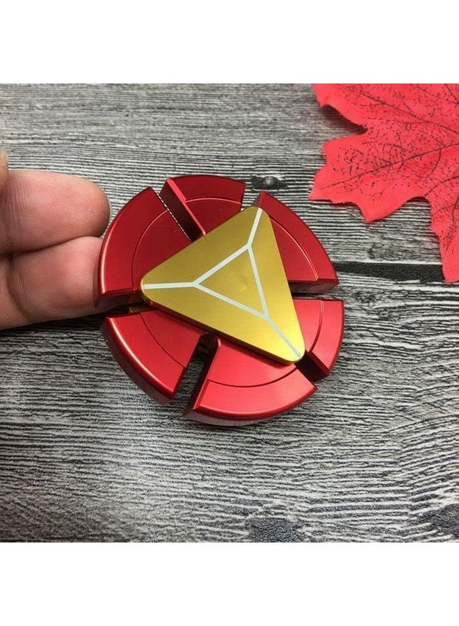 Premsons Premsons® Hand Spinner Desk Toy - High Speed Smooth Finger Spin Sensory Fidget Stress Relief Game Play for Kids & Adults - Birthday Party Gift - Metal - Red & Gold - Image 3