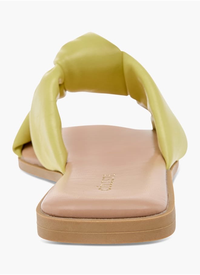 Celeste Women's Knot Detail Slip-On Flat Sandals  - Image 5