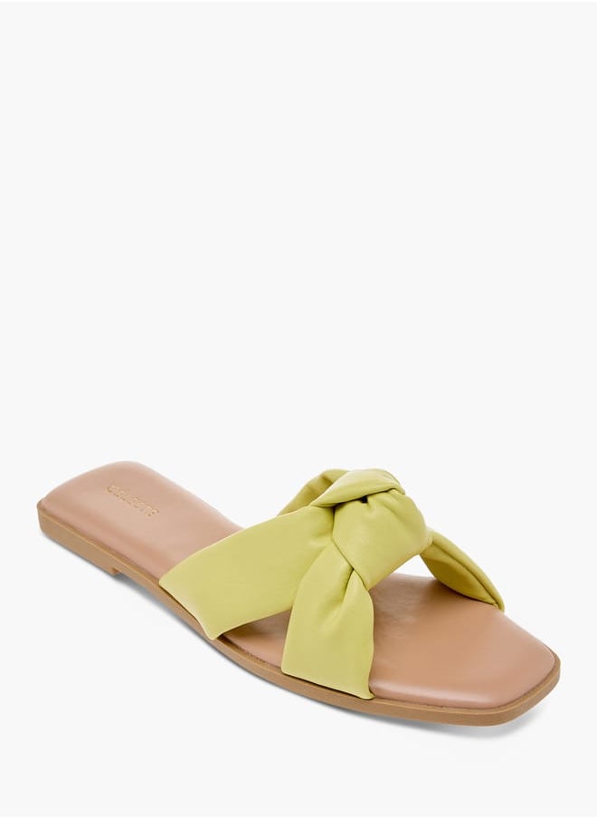 Celeste Women's Knot Detail Slip-On Flat Sandals  - Image 2