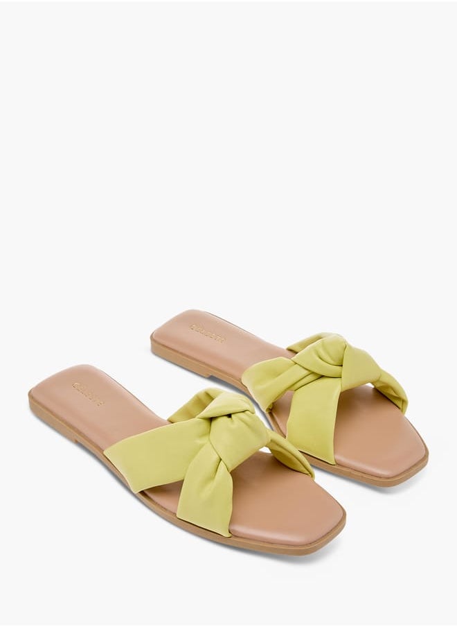 Celeste Women's Knot Detail Slip-On Flat Sandals  - Image 1