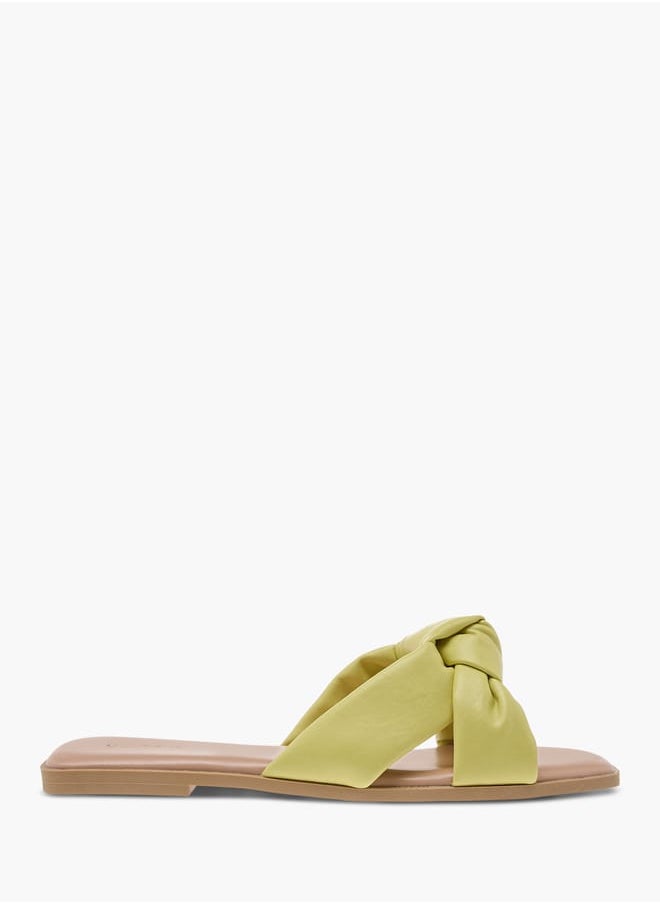 Celeste Women's Knot Detail Slip-On Flat Sandals  - Image 3