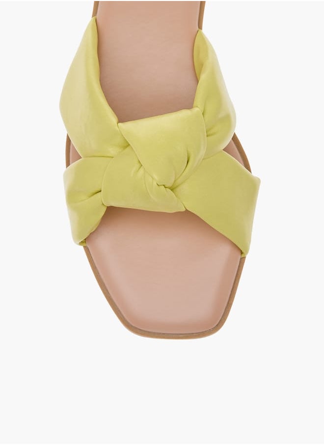 Celeste Women's Knot Detail Slip-On Flat Sandals  - Image 4