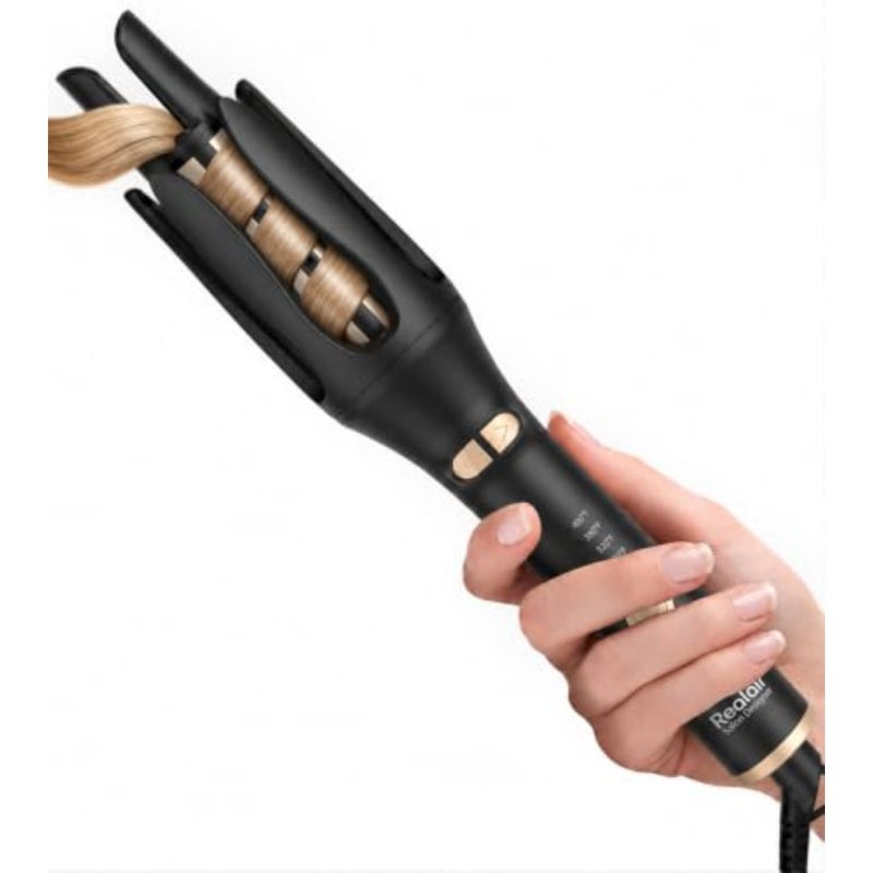 Automatic Rotating Curling Iron, 1 Inch Auto Hair Curler for Beach Waves, Dual Voltage Ionic Curling Wand, Anti-Scald Lightweight Hair Curler for Long Hair and Travel - Image 1