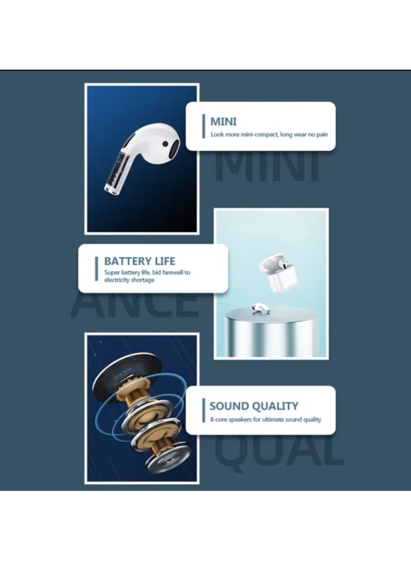 بيوينتي Wireless Earphone, Bluetooth Wireless Earphone, Wireless Earphone Compatible with iPhone, Android, and Xiaomi Devices, Economical Earphone Resembling Apple AirPods in Design, Rechargeable Earphone - - Image 5