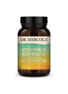 Dr. Mercola Vitamin b complex with benfotiamine 60 capsules dietary supplement  - Image 1