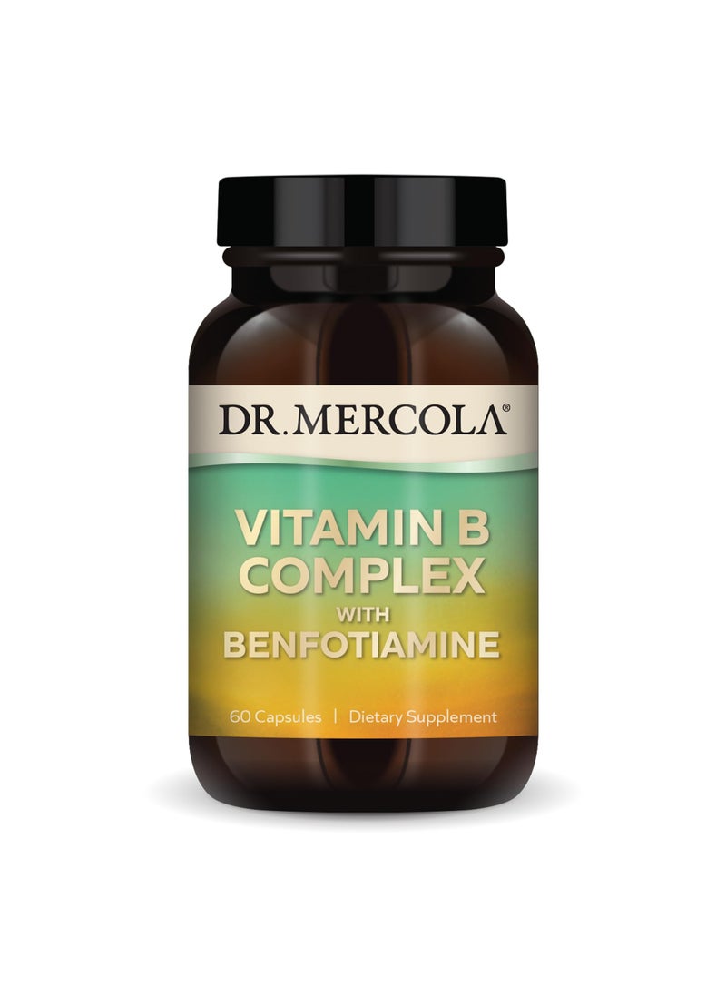 Dr. Mercola Vitamin b complex with benfotiamine 60 capsules dietary supplement  - Image 1