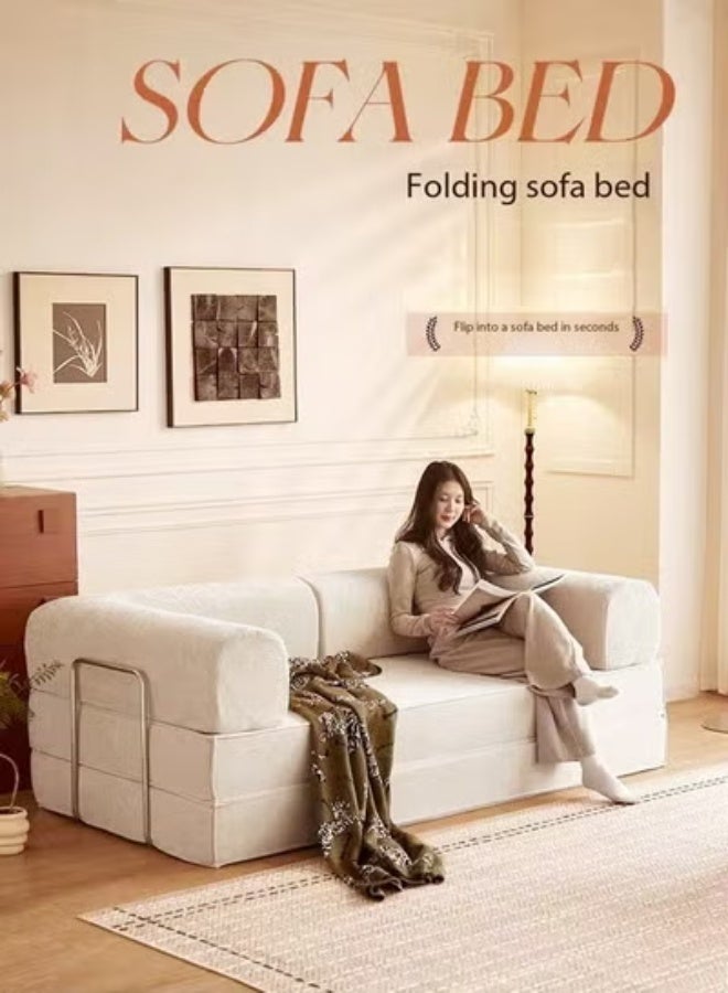 C&C Home Convertible 2-in-1 Sofa Cum Bed Folding Sleeper Couch with Mattress – Ergonomic Living Room Furniture 220x170 cm - Image 2