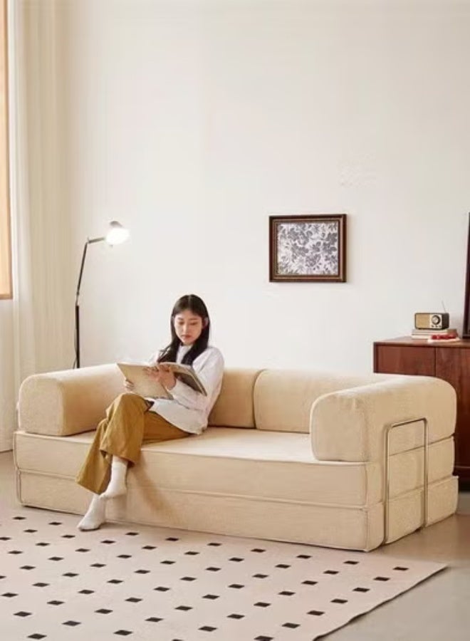C&C Home Convertible 2-in-1 Sofa Cum Bed Folding Sleeper Couch with Mattress – Ergonomic Living Room Furniture 220x170 cm - Image 1