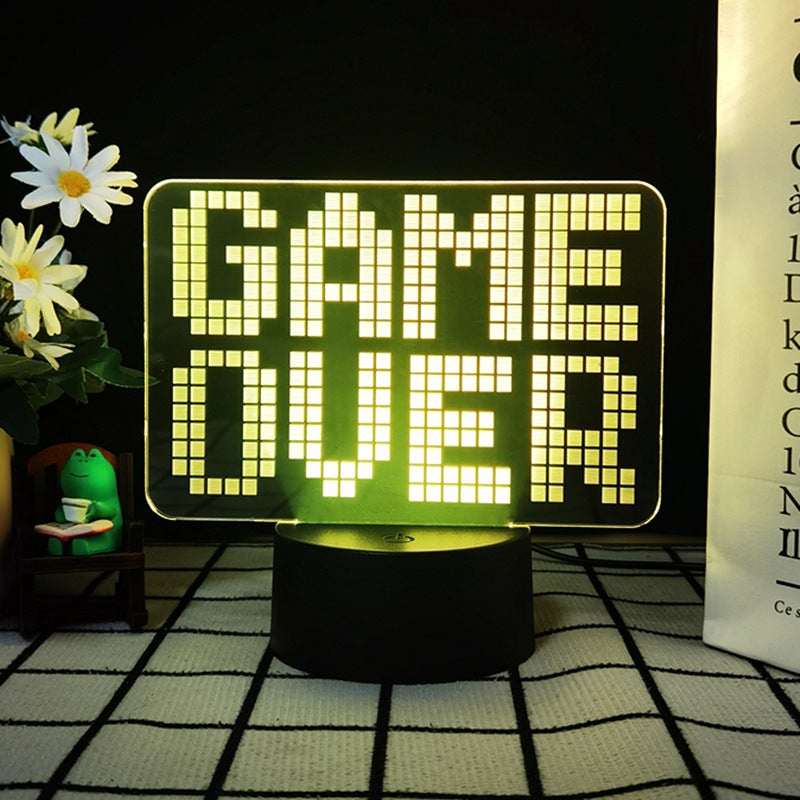 3D Creative Multicolor Gaming Night Light