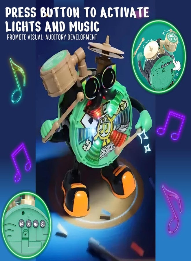 Spindoo Baby Dancing Drum Instrument -Music Robot Toy with Lights, Dance & Sound | Interactive Musical Drum Toy for Kids & Toddlers | Safe BPA-Free Educational Baby Toy | Gift for Boys & Girls - Image 4