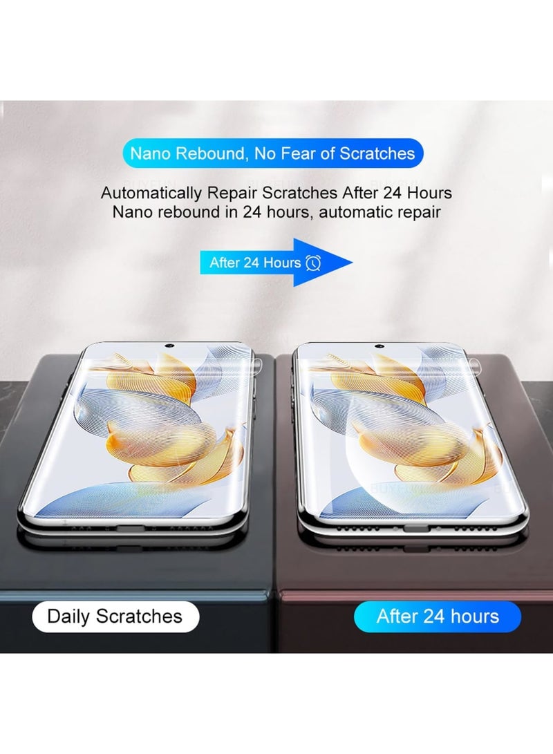 SOLARAE فيلم هيدروجيل، واقي شاشة 2 حزمة، فيلم واقي للشاشة لجهاز هونر 90، فيلم هيدروجيل مرن للواجهة والخلفية (6.7 بوصة، ليس زجاج مقسى) - Image 4